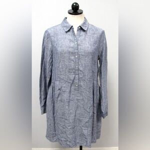 Cynthia Rowley 100% Linen Long Sleeve Dress